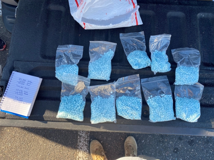 Seized fentanyl pills
