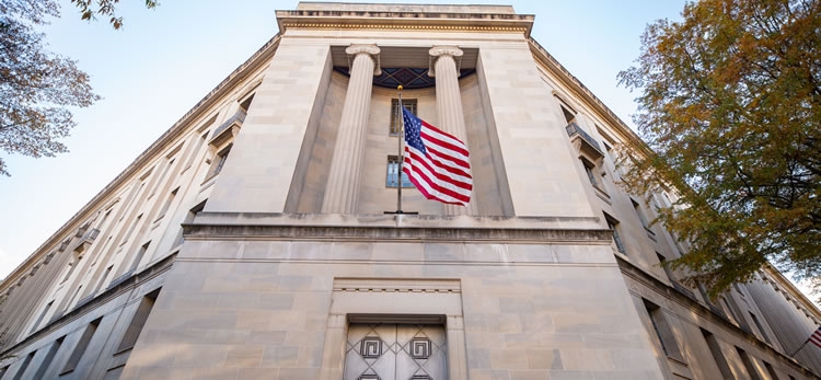 Entrance to Department of Justice main building