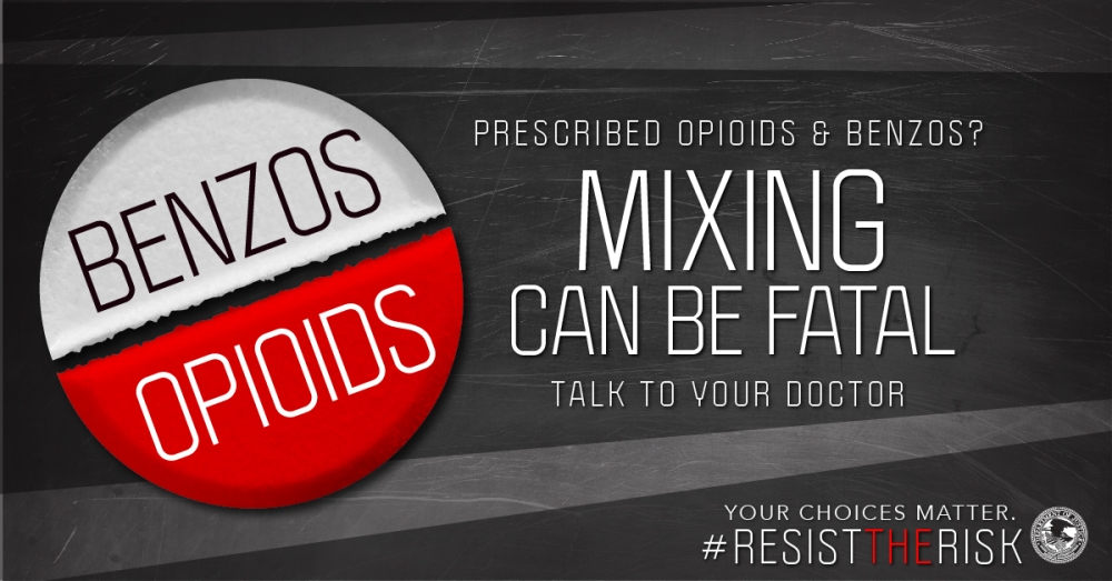 Talk to Your Doctor. Prescribed Opioids and Benzos? Mixing Can Be Fatal. Talk to Your Doctor.