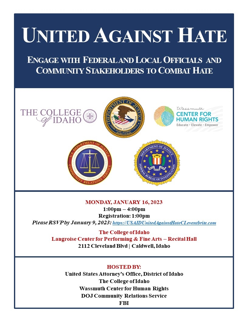 United Against Hate: Engage with Federal and Local Officials and Community Stakeholders to Combat Hate