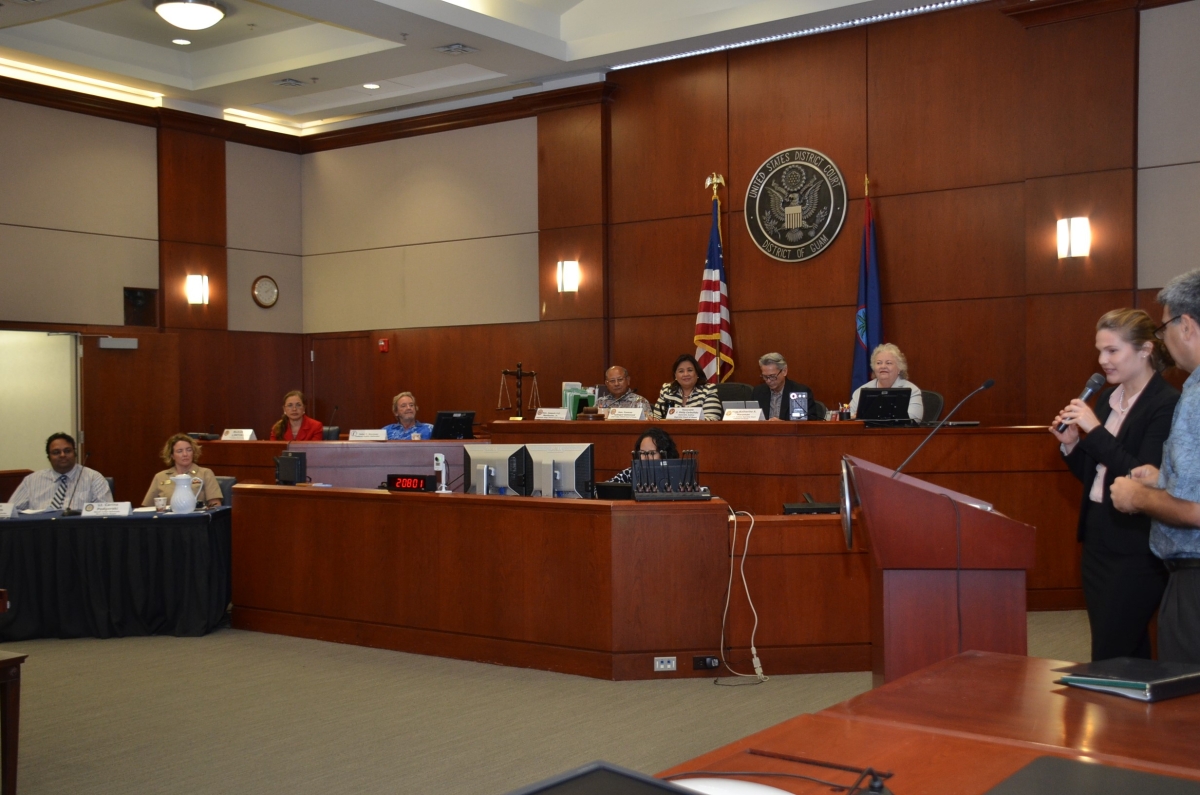 U.S. Attorney Alicia Limtiaco is pictured here in the U.S. District Court of Guam for Law Week U.S. Attorney Alicia Limtiaco is pictured here in the U.S. District Court of Guam for Law Week