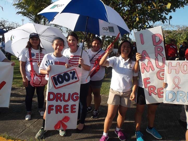 Some of the students who joined the Red Ribbon Campaign WAVE in Hagatna, Guam Picture of some of the students who joined the Red Ribbon Campaign WAVE in Hagatna, Guam
