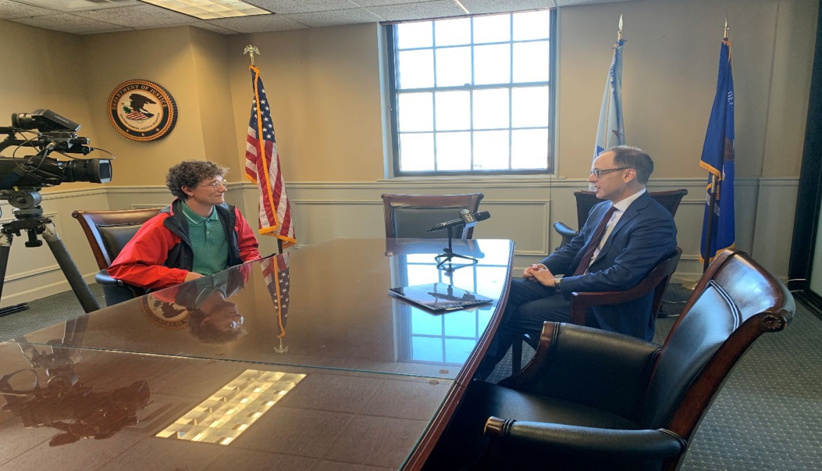 United States Attorney Ritz interviewed by WBBJ-TV Reporter Ryan Hodges.