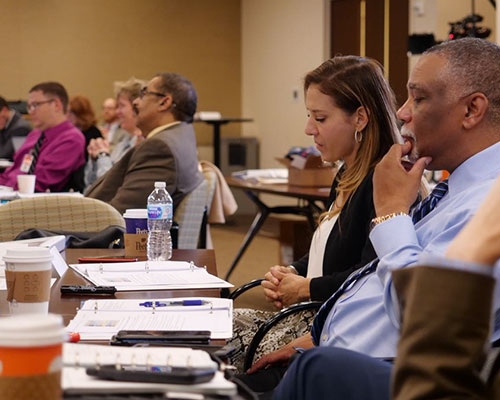 Participants at a transgender/law enforcement training. 