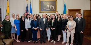 AG Garland with DOJ officials and others