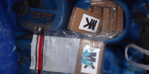 cocaine packages in fuel cans