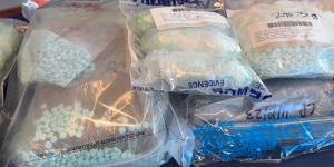 Evidence bags of fentanyl 