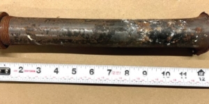 Pipe bomb remains