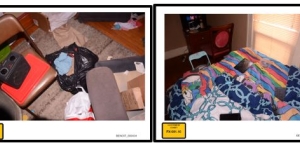 Photos of items found at the residence