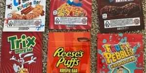 various snack bar packaging imitating major brands trademark names and logos