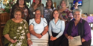 Picture of U.S. Attorney Limtiaco meeting with members of the American Samoa Pacific Women Indigenous Network