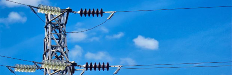 Electrical transmission lines.  Courtesy of DOE.