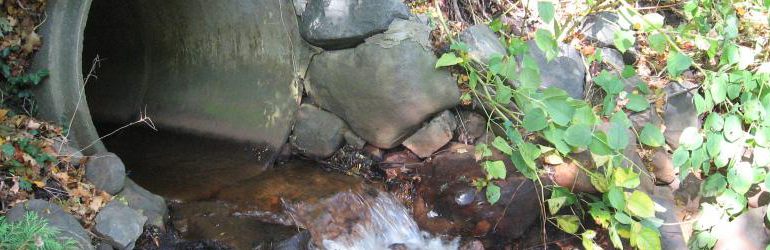 Storm drain into a creek. Courtesy of EPA.