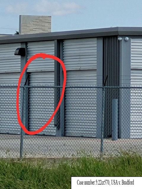 Storage unit where criminal organization maintained cache of firearm components