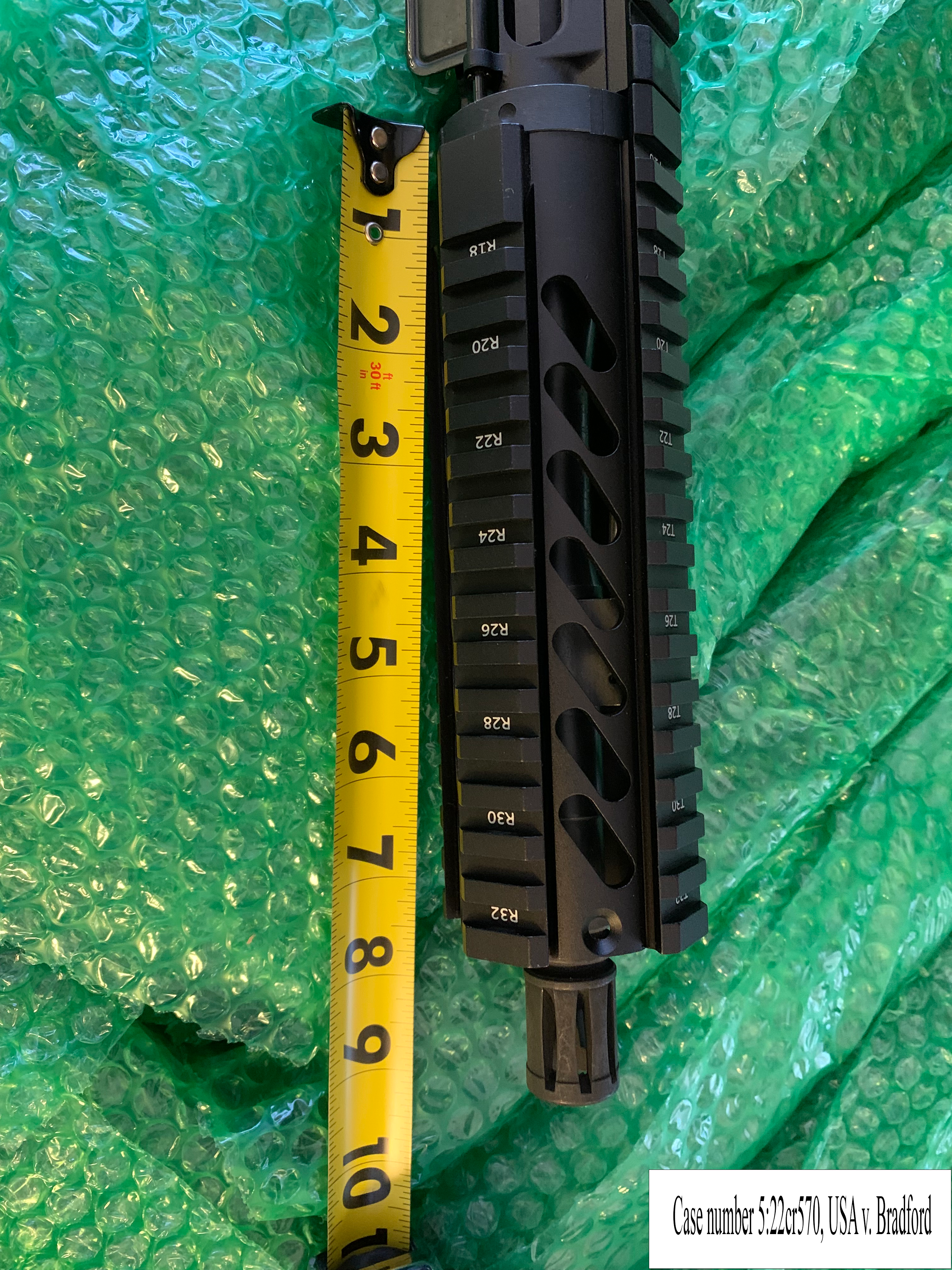 gun part with measurement