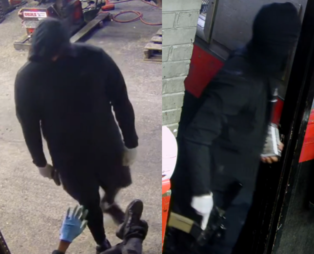 Surveillance photo taken the day of the tire store robbery.