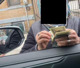 woman with cash