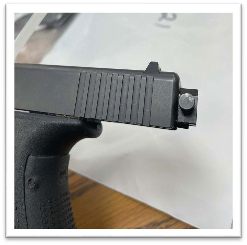 Pistol with Machinegun Conversion Device from traffic stop
