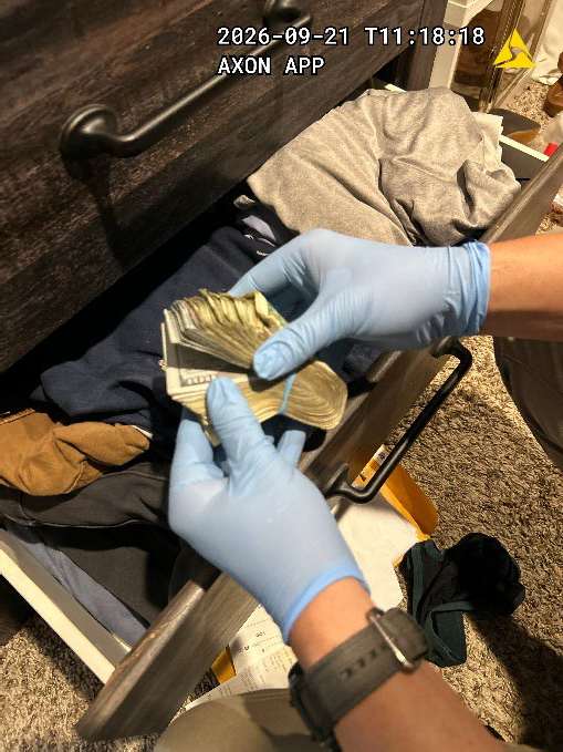 Cash found in defendant's residence