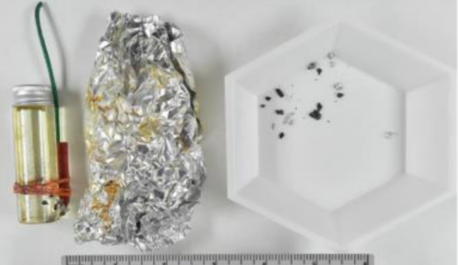 One of the six homemade destructive devices examined by the FBI laboratory.