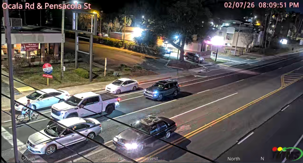 Street camera view of vehicle