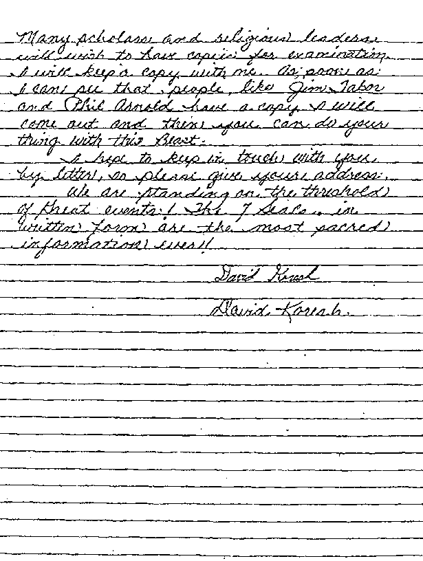 Koresh Letters
