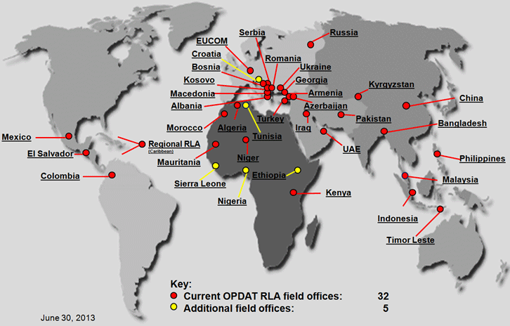 Worldwide Activities and Programs - World Map Worldwide Activities and Programs - World Map