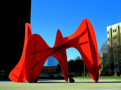 Picture of Calder Plaza Sculpture, Grand Rapids, MI in the the spring Picture of Calder Plaza Sculpture, Grand Rapids, MI in the the spring