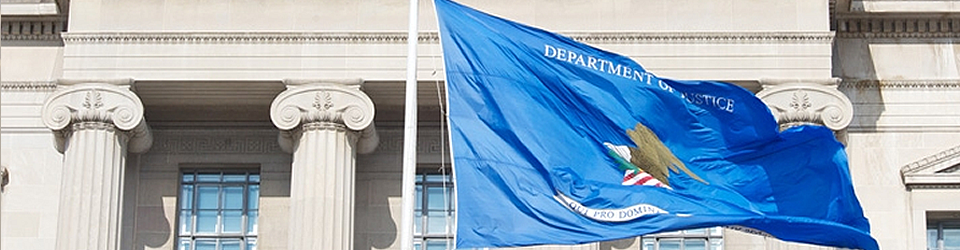 Justice Department Banner