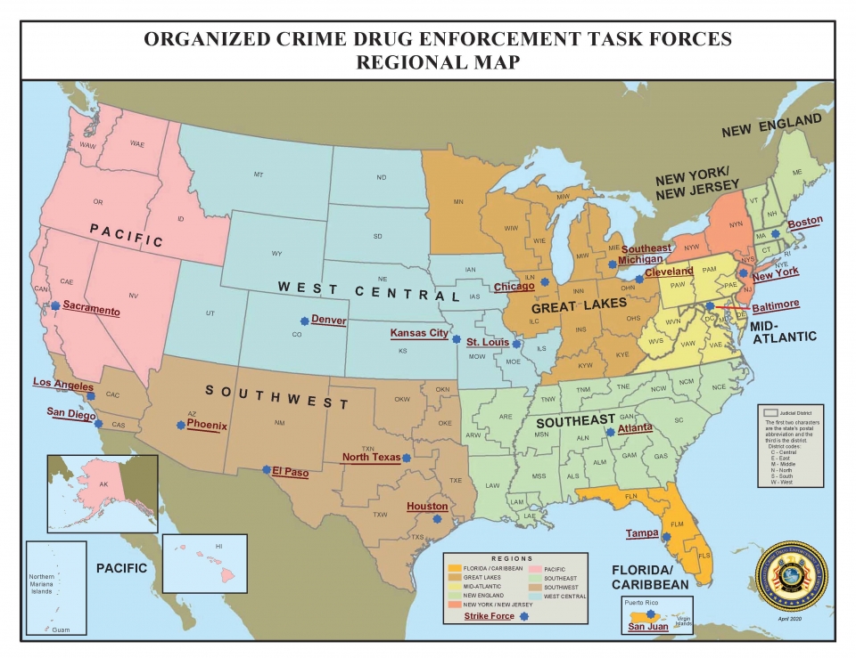 OCDETF Strike Force Map OCDETF Strike Force Map