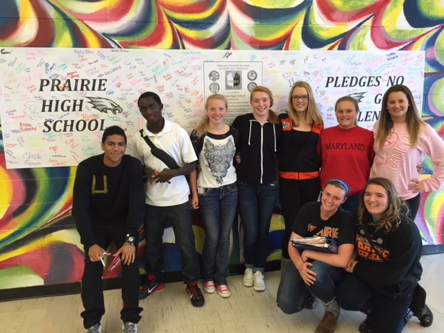 Prairie High School Students and Pledge