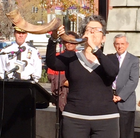 The shofar is sounded to open the prayer vigil