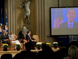 A video clip of President Obama speaking in regards to LGBT Pride Month is presented at the beginning of this year's ceremony.