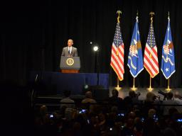 President Obama speaks at Attorney General Loretta Lynch’s investiture ceremony.