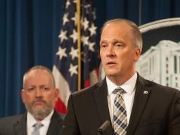 Wisconsin Attorney General Brad Schimel delivers remarks.