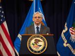 Attorney General Merrick B. Garland at podium