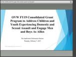 Embedded thumbnail for OVW 2019 Consolidated Youth Pre Application Information Session