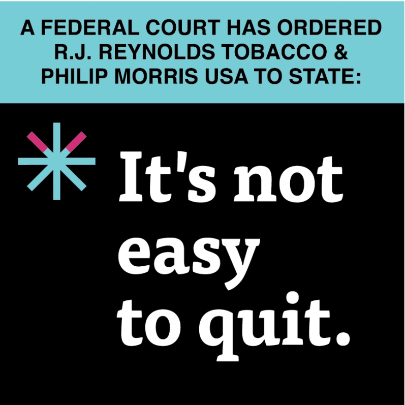  “It’s not easy to quit.”