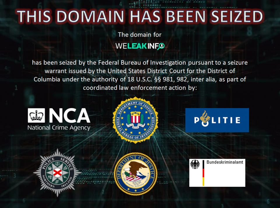 Weleakinfo Com Domain Name Seized Usao Dc Department Of Justice - roblox columbia pictures