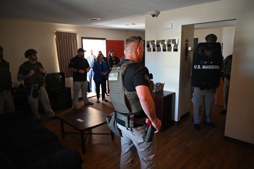 Deputy Attorney General Monaco observed various tactical exercises by the U.S. Marshals.