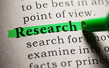 Text with word "Research" highlighted