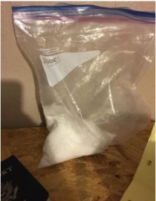 Picture of bag of methamphetamine