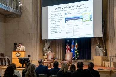 OIP Director Bobby Talebian highlights OIP initiatives and agency successes