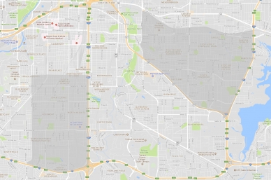 Map of Fort Worth PSN original area 