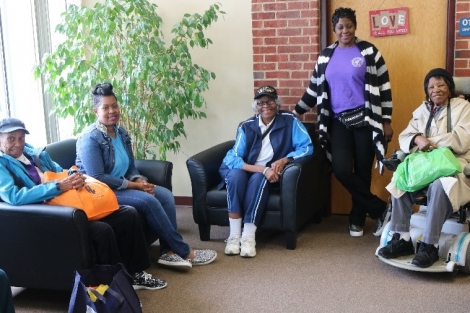 7th District Community Outreach Specialist Lenney Lowe and 3rd District Community Outreach Specialist LaToya Davenport at the Ward 7 Older Americans Month Celebration that was held at the Senior Wellness Center. 7th District Community Outreach Specialist Lenney Lowe and 3rd District Community Outreach Specialist LaToya Davenport at the Ward 7 Older Americans Month Celebration that was held at the Senior Wellness Center.