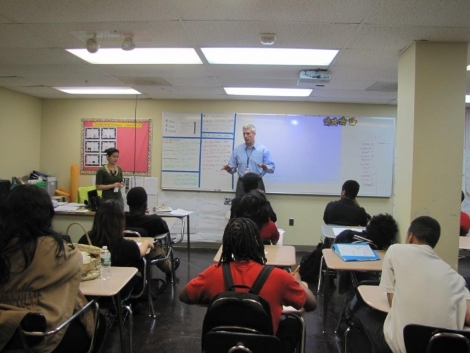 1st District Community Prosecutor Doug Klein conducting a “Know Your Rights Presentation” at Caesar Chavez Public Charter School. 1st District Community Prosecutor Doug Klein conducting a “Know Your Rights Presentation” at Caesar Chavez Public Charter School.