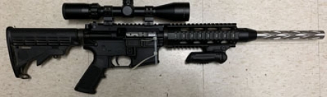 Rifle seized by law enforcement officers