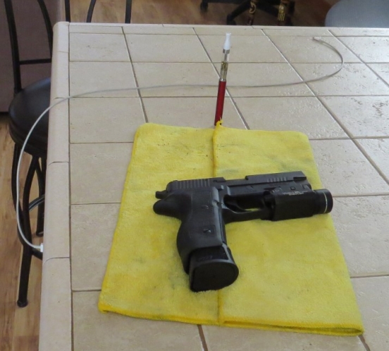 Handgun in kitchen of Robe’s residence