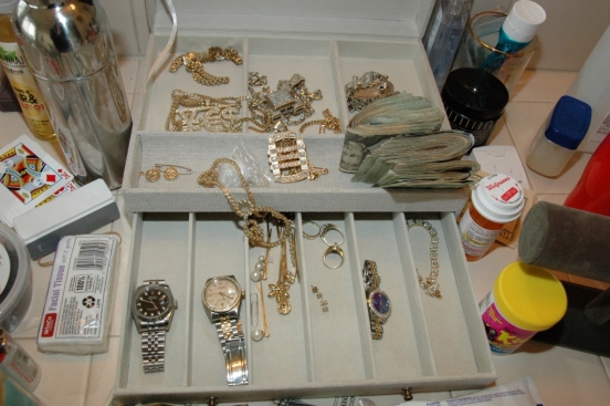 Jewelry seized by law enforcement