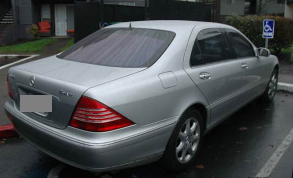Mercedes Benz 500 purchased with $20 bills and seized from Bagsby.